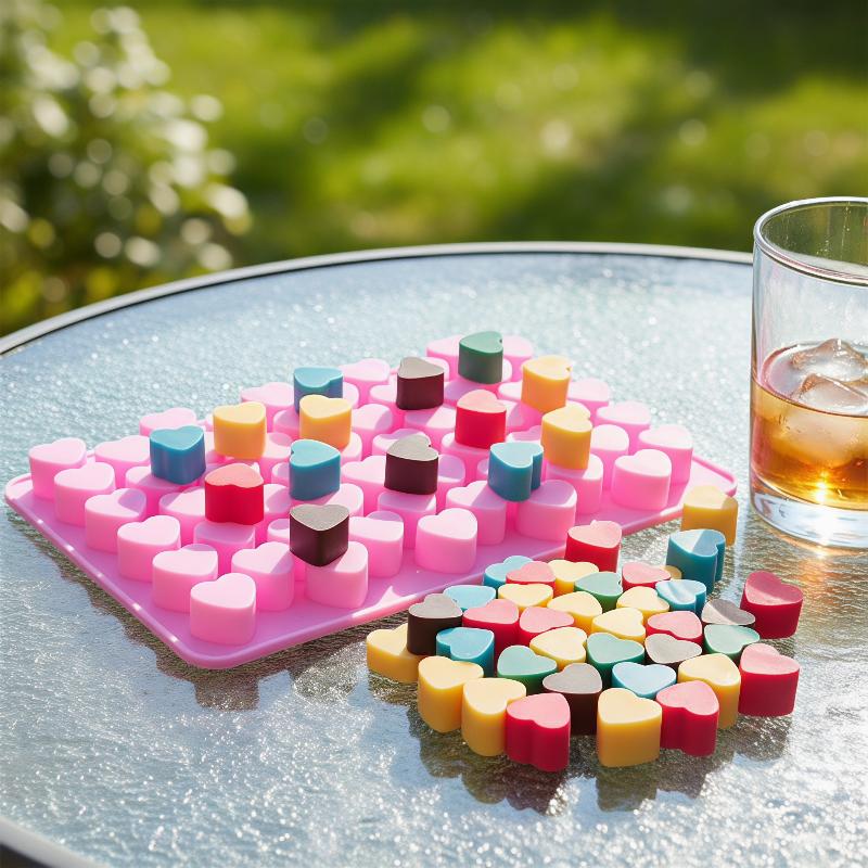 Soap Making Organic - 55 Grids Heart Silicone Cake Mold