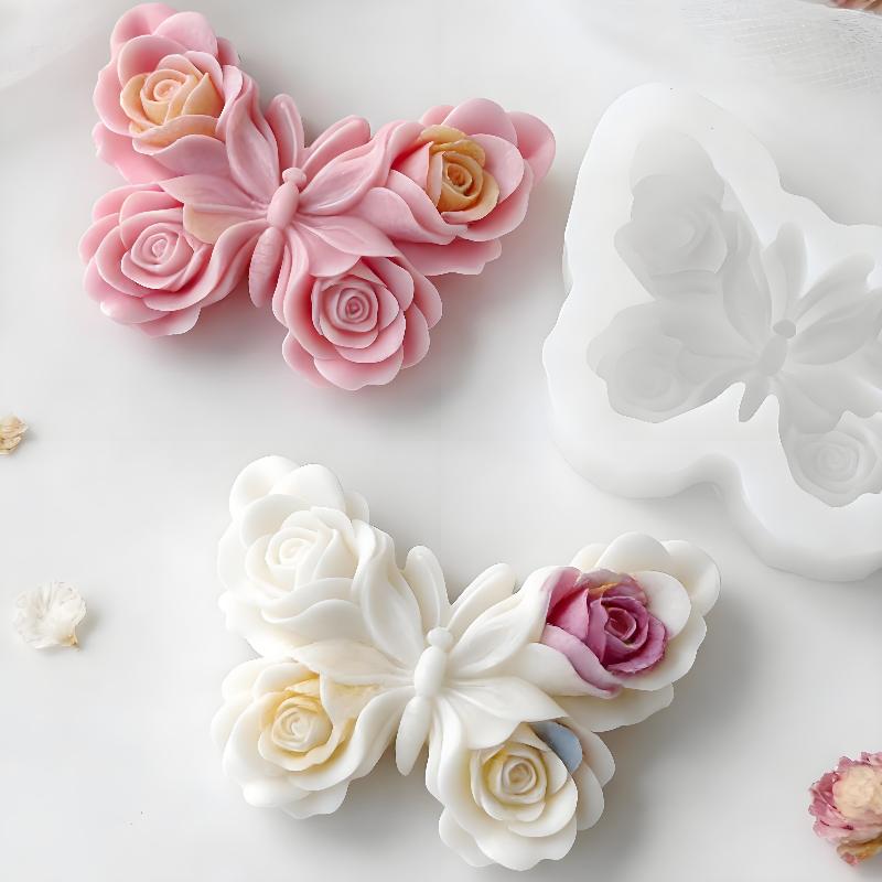 Soap Making Organic - DIY Rose Butterfly Form Silicone Mold