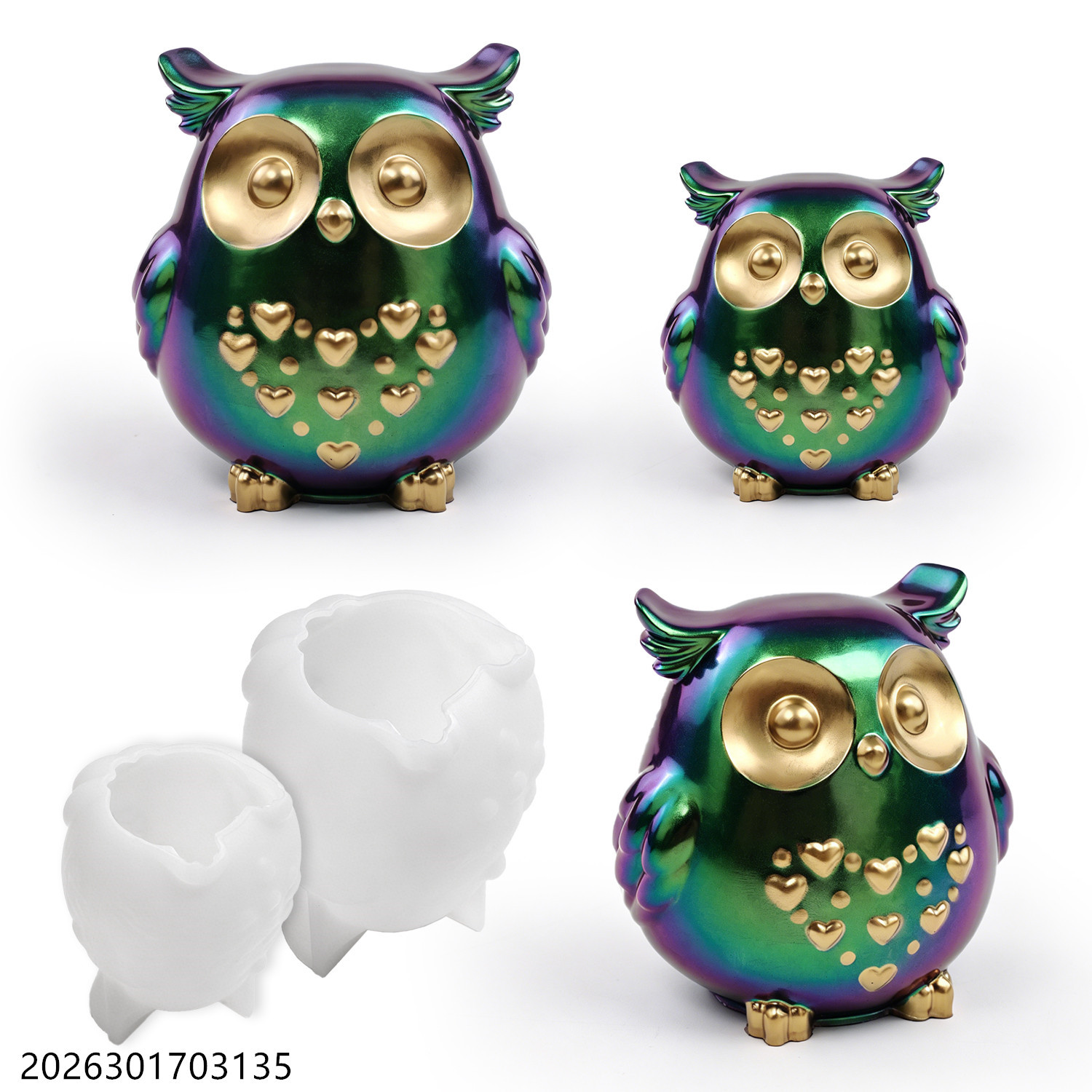 Soap Making Organic - Owl Silicone Mold 3D Bird Shape