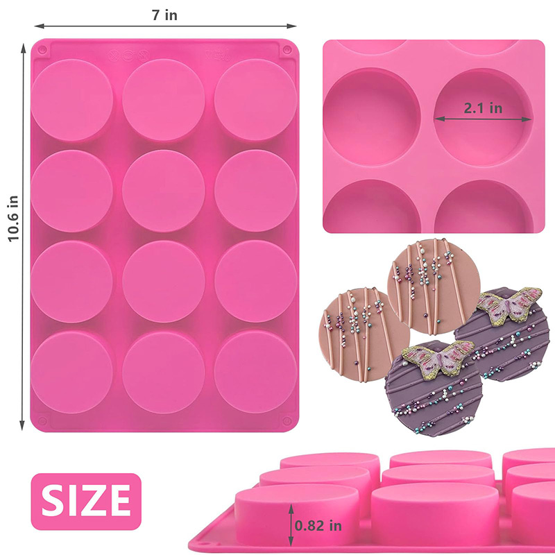 Round Silicone Molds 12-Cavity - огляд і ціна Soap Making Organic