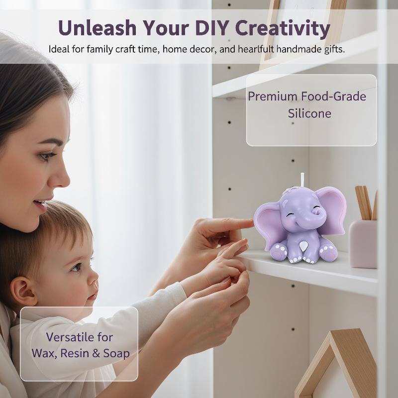 Cute 3D Elephant Silicone Cand - огляд і ціна Soap Making Organic