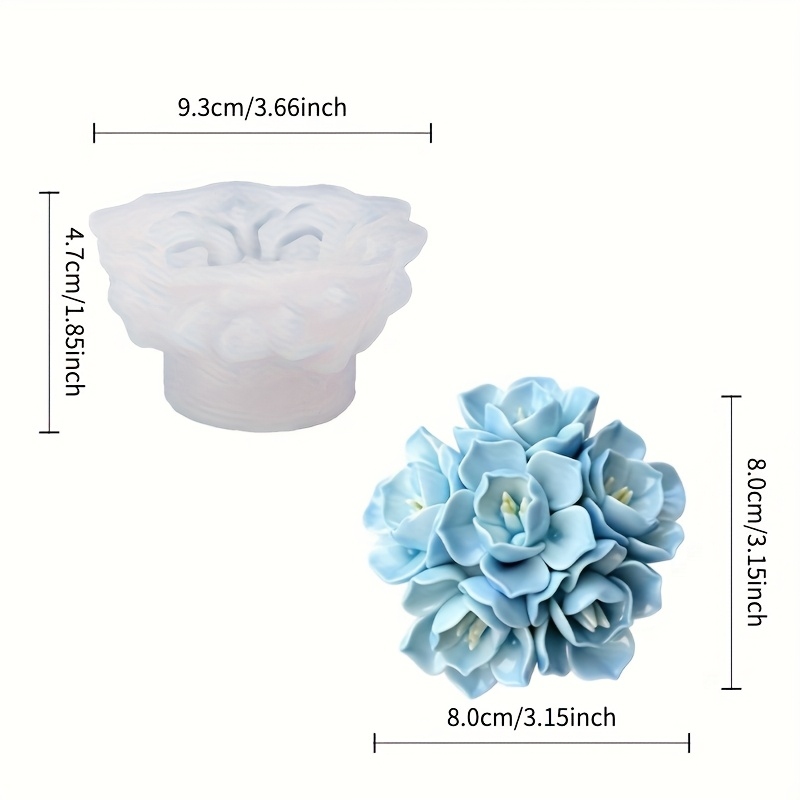 1 Hydrangea Candle Silicone Mo - огляд і ціна Soap Making Organic