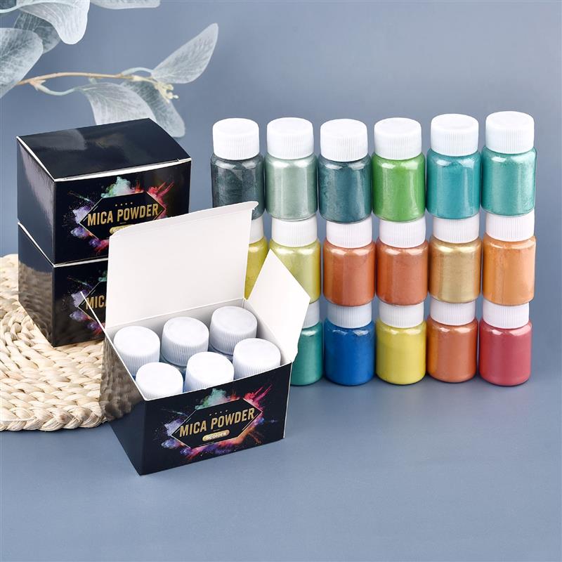 6 Pcs-Set Epoxy Resin Dye Mica - огляд і ціна Mica Powder Colorant